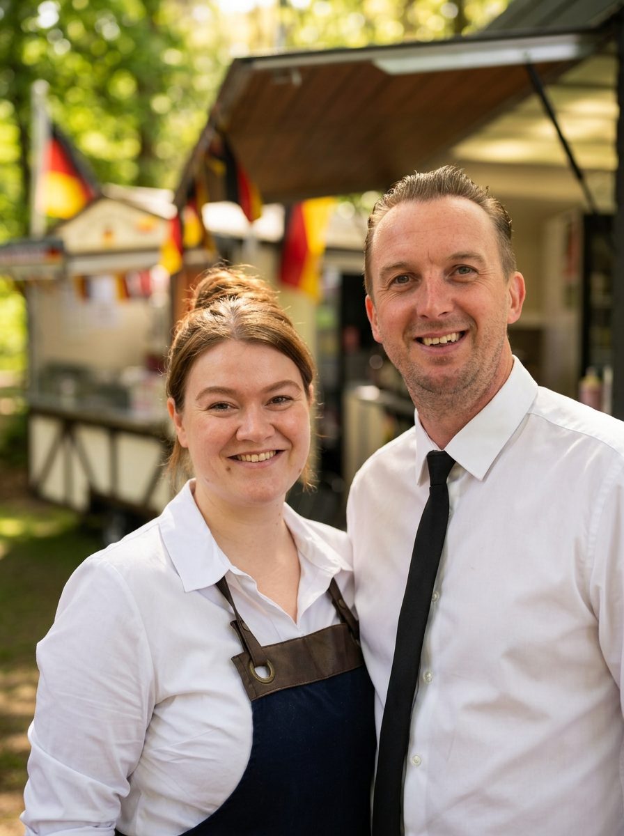 Matt Buckley with a member of the MB Bars and Events team